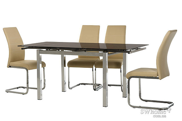 Стол раскладной обеденный Vetro Mebel T-231 Коричневый-3