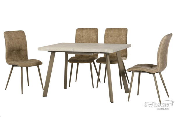 Розкладний обідній стіл Vetro Mebel TM-160 Крема маре-3