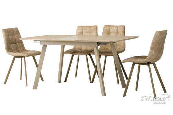 Стол раскладной обеденный Vetro Mebel TM-170 Матовый капучино-3