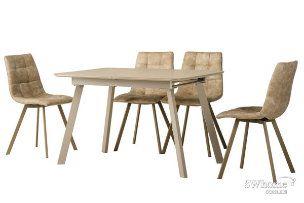 Стол раскладной обеденный Vetro Mebel TM-170 Матовый капучино-2