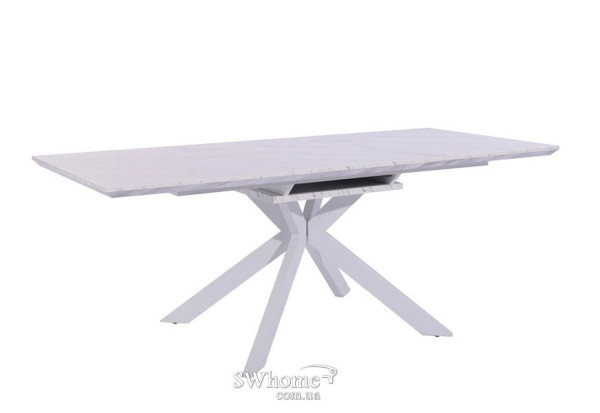 Стіл розкладний обідній Vetro Mebel ТМL-630 Білий мармур-3