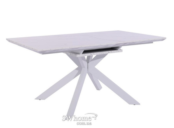 Стіл розкладний обідній Vetro Mebel ТМL-630 Білий мармур-4