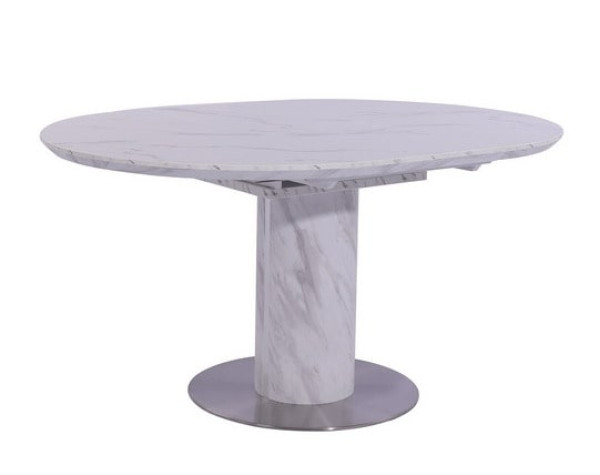 Стіл розкладний обідній Vetro Mebel TML-670 Білий мармур-3