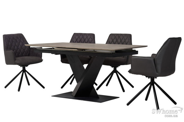 Раскладной обеденный стол Vetro Mebel ТМL-680 Пепельный дуб-1