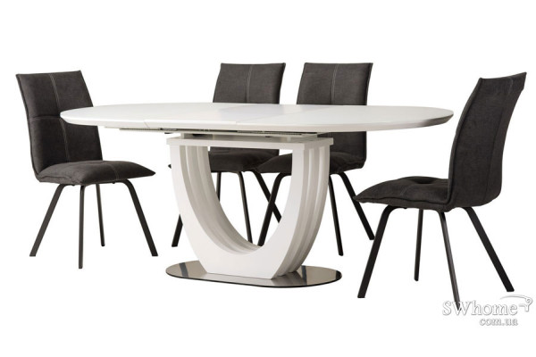 Стіл розкладний обідній Vetro Mebel TML-760 Матовий Білий-2