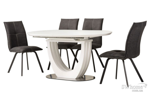 Стіл розкладний обідній Vetro Mebel TML-760 Матовий Білий-3