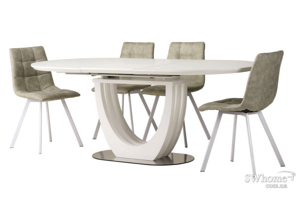 Стіл розкладний обідній Vetro Mebel TML-760 Матовий Білий-15