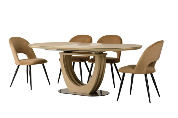 Стол раскладной обеденный Vetro Mebel TML-760 Матовый Капучино-3