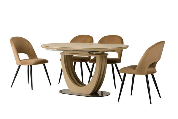 Стол раскладной обеденный Vetro Mebel TML-760 Матовый Капучино-11