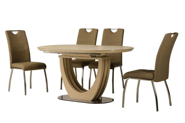 Стол раскладной обеденный Vetro Mebel TML-760 Матовый Капучино-12