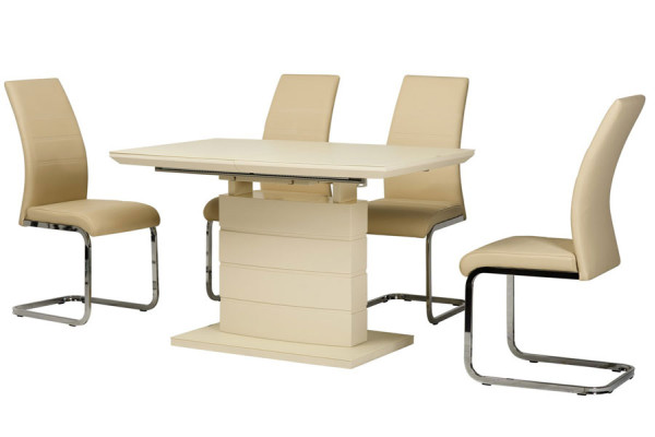 Стол раскладной обеденный Vetro Mebel TMM-50-1 Матовый Молочный-1
