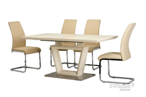 Стол раскладной обеденный Vetro Mebel TMM-51-1 Матовый Молочный-6