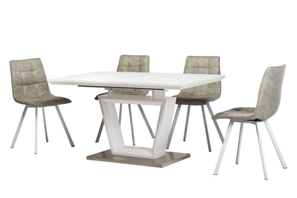 Стіл розкладний обідній Vetro Mebel TMM-51 Матовий Білий-8