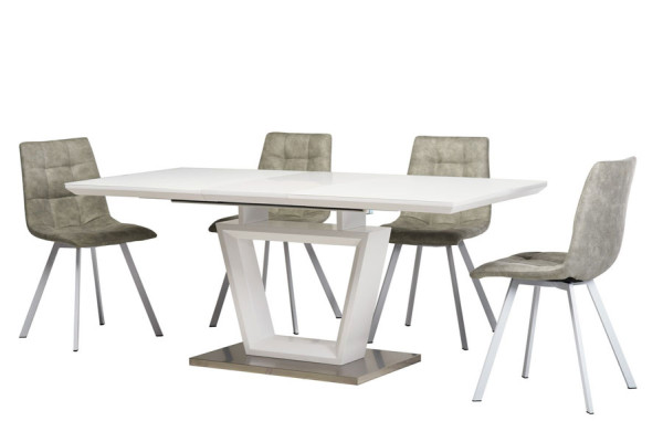 Стіл розкладний обідній Vetro Mebel TMM-51 Матовий Білий-16