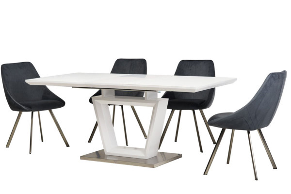 Стіл розкладний обідній Vetro Mebel TMM-51 Матовий Білий-15