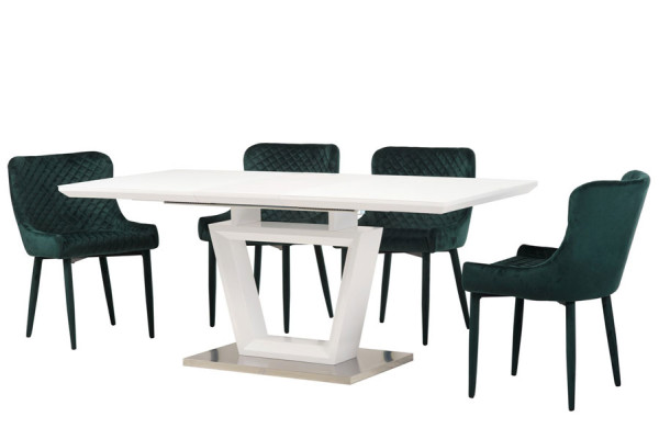 Стіл розкладний обідній Vetro Mebel TMM-51 Матовий Білий-12