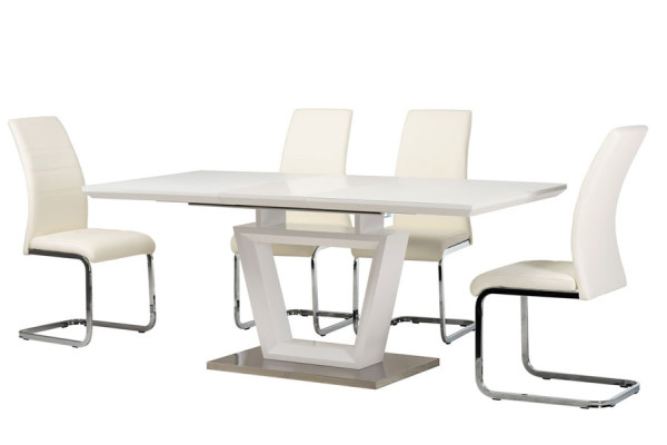Стіл розкладний обідній Vetro Mebel TMM-51 Матовий Білий-9