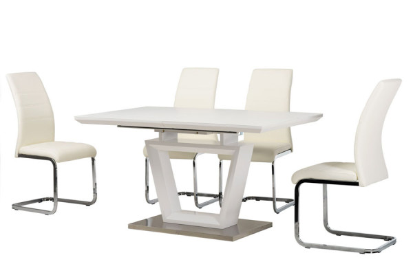 Стіл розкладний обідній Vetro Mebel TMM-51 Матовий Білий-10