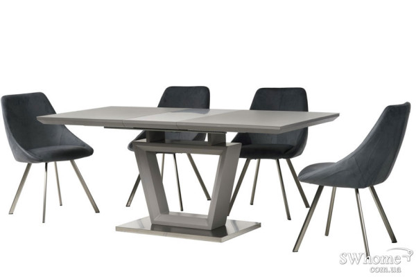 Стіл розкладний обідній Vetro Mebel TMM-51 Матовий Сірий-12