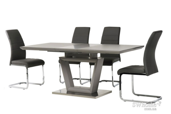 Стіл розкладний обідній Vetro Mebel TMM-51 Матовий Сірий-1