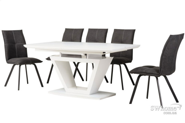 Стол раскладной обеденный Vetro Mebel TMM-53-2 Матовый Белый-2