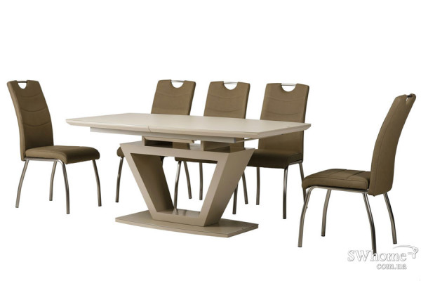 Стіл розкладний обідній Vetro Mebel TMM-53-2 Матовий Капучино-2