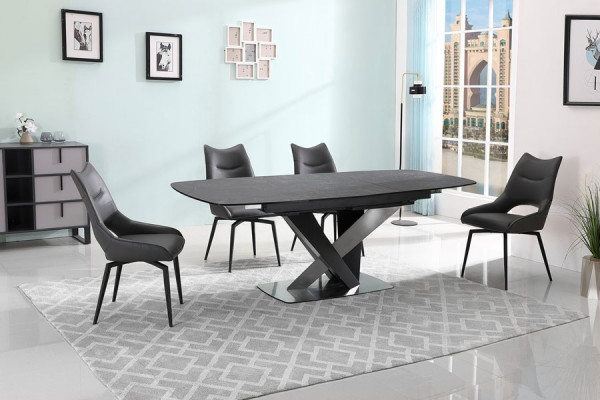 Раскладной обеденный cтол Vetro Mebel TML-805 Графит-1