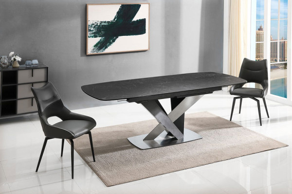 Раскладной обеденный cтол Vetro Mebel TML-805 Графит-0