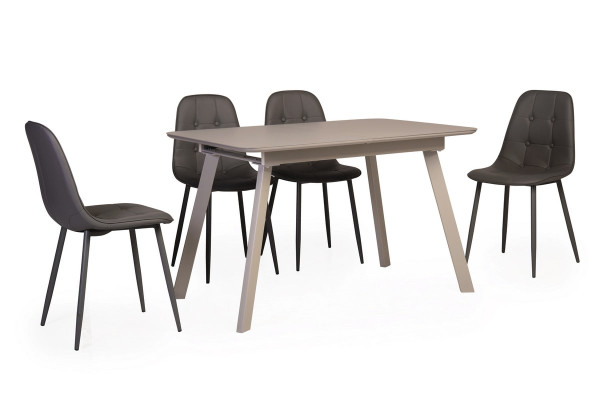 Стіл розкладний обідній Vetro Mebel TM-170 Матовий сірий-3