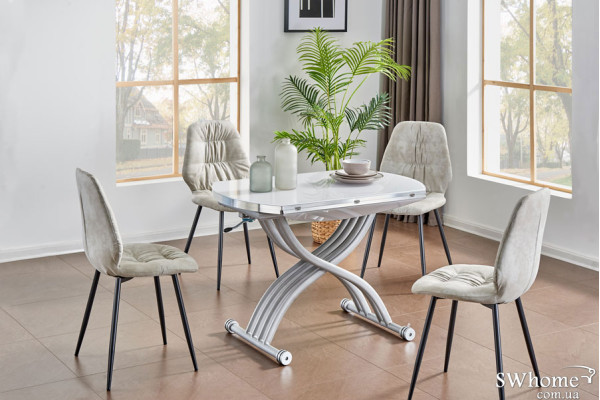 Стол обеденный Vetro Mebel TMT-33 Экстра белый-17