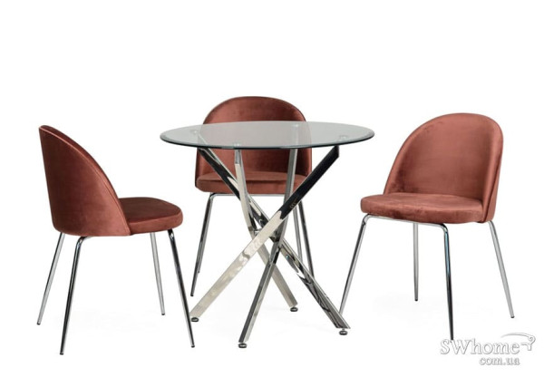 Стол обеденный Vetro Mebel T-315 Хром-1