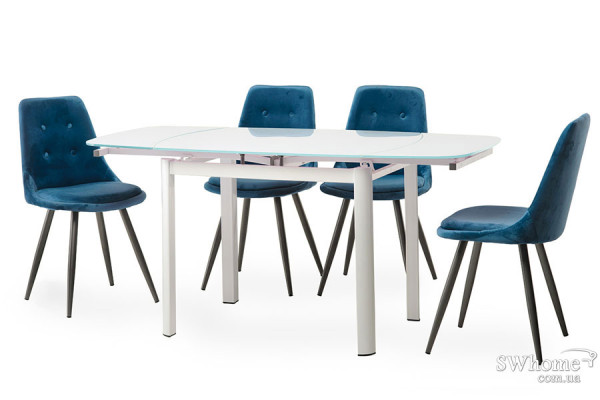 Стіл розкладний обідній Vetro Mebel T-600-2 Білий-2