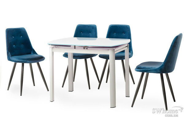 Стіл розкладний обідній Vetro Mebel T-600-2 Білий-4