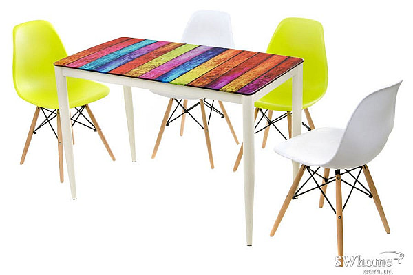 Стол обеденный Vetro Mebel T-300-11 Полоска-4