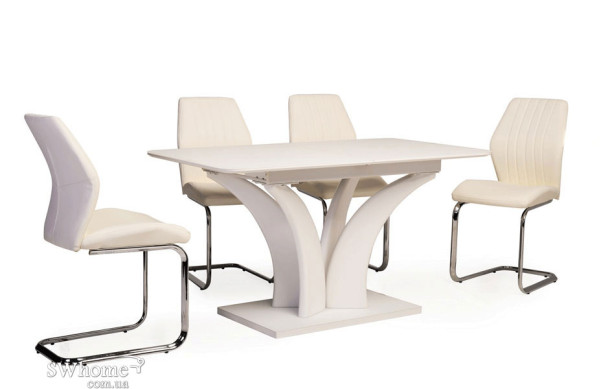 Стол раскладной обеденный Vetro Mebel TML-515 Матовый Белый-5