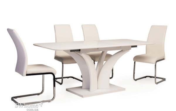 Стол раскладной обеденный Vetro Mebel TML-515 Матовый Белый-6
