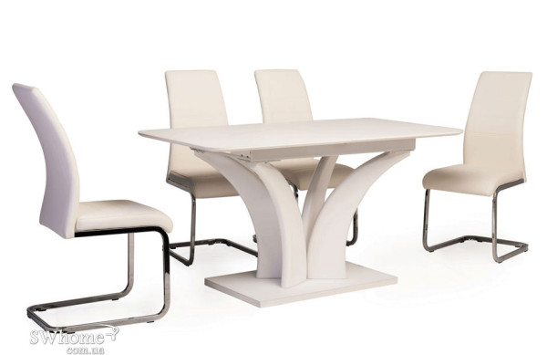 Стол раскладной обеденный Vetro Mebel TML-515 Матовый Белый-7