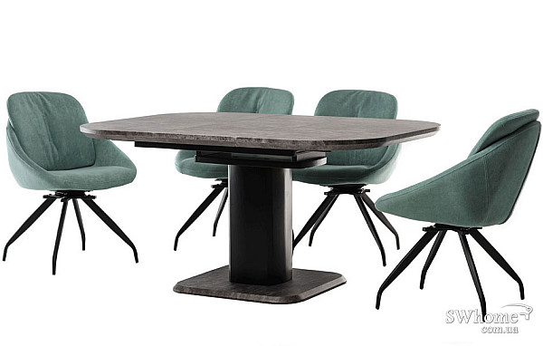 Стіл розкладний обідній Vetro Mebel TML-570 Антрацит-0