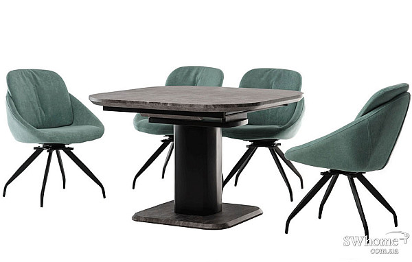 Стіл розкладний обідній Vetro Mebel TML-570 Антрацит-1