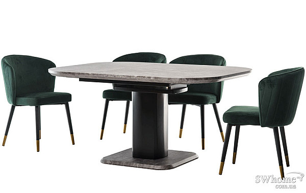 Стіл розкладний обідній Vetro Mebel TML-570 Антрацит-2