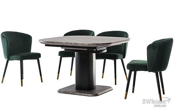 Стіл розкладний обідній Vetro Mebel TML-570 Антрацит-3