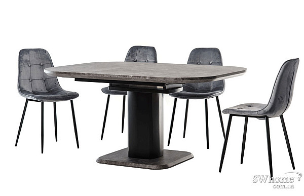 Стіл розкладний обідній Vetro Mebel TML-570 Антрацит-4