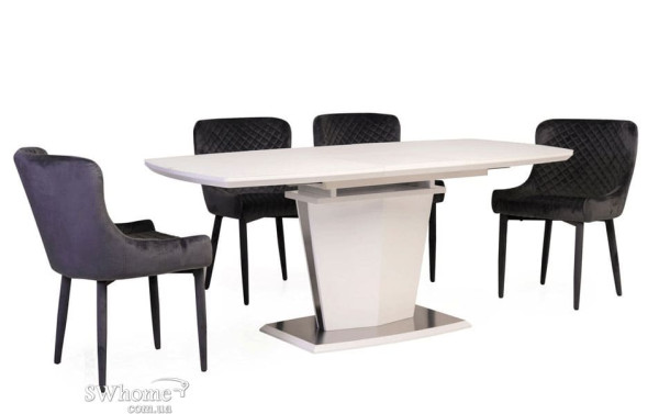 Стіл розкладний обідній Vetro Mebel TML-700 Матовий Білий-2