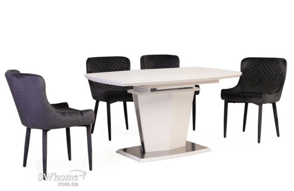 Стіл розкладний обідній Vetro Mebel TML-700 Матовий Білий-3