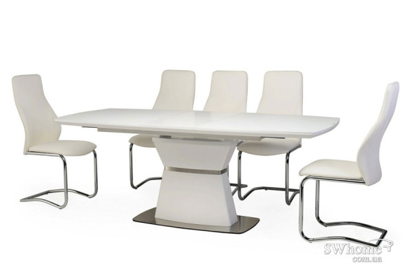 Стіл розкладний обідній Vetro Mebel TML-750 Матовий Білий-1