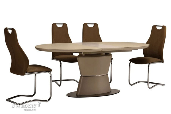 Стол раскладной обеденный Vetro Mebel TML-755 Матовый Капучино-3