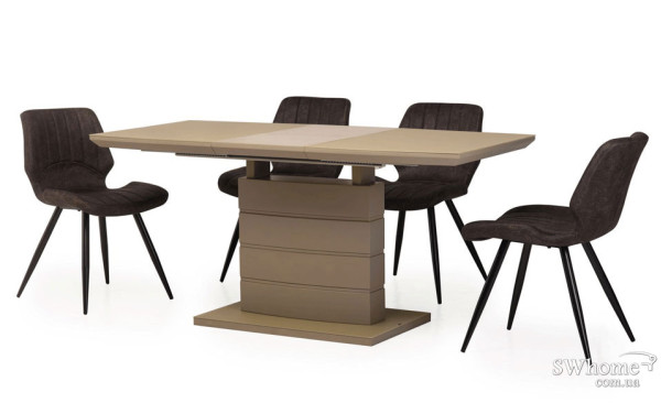 Раскладной обеденный стол Vetro Mebel TMM-50-1 Матовый Мокко-0