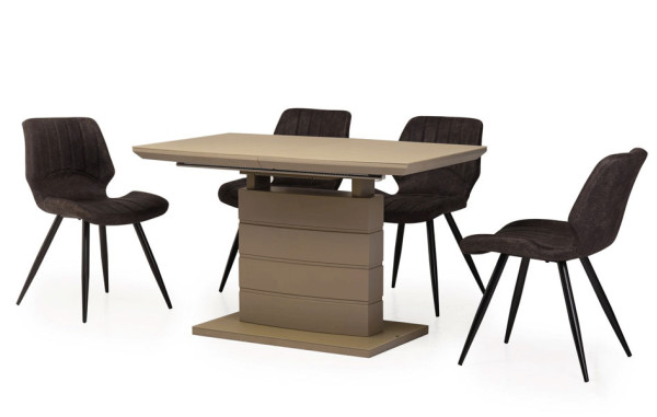 Раскладной обеденный стол Vetro Mebel TMM-50-1 Матовый Мокко-10