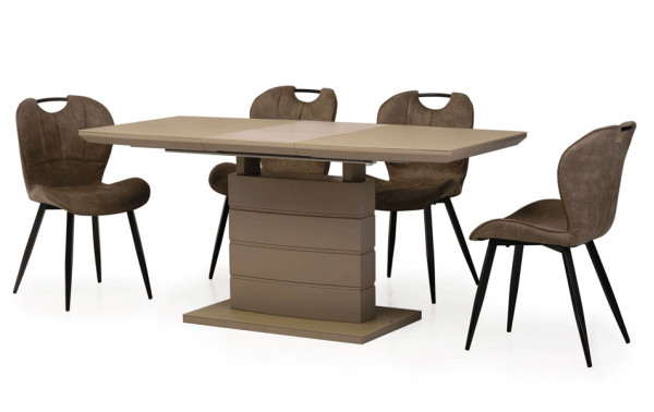 Раскладной обеденный стол Vetro Mebel TMM-50-1 Матовый Мокко-11