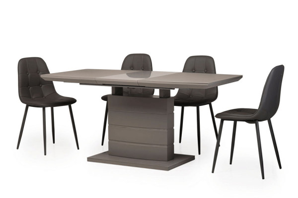 Стол раскладной обеденный Vetro Mebel TMM-50-1 Матовый Серый-12